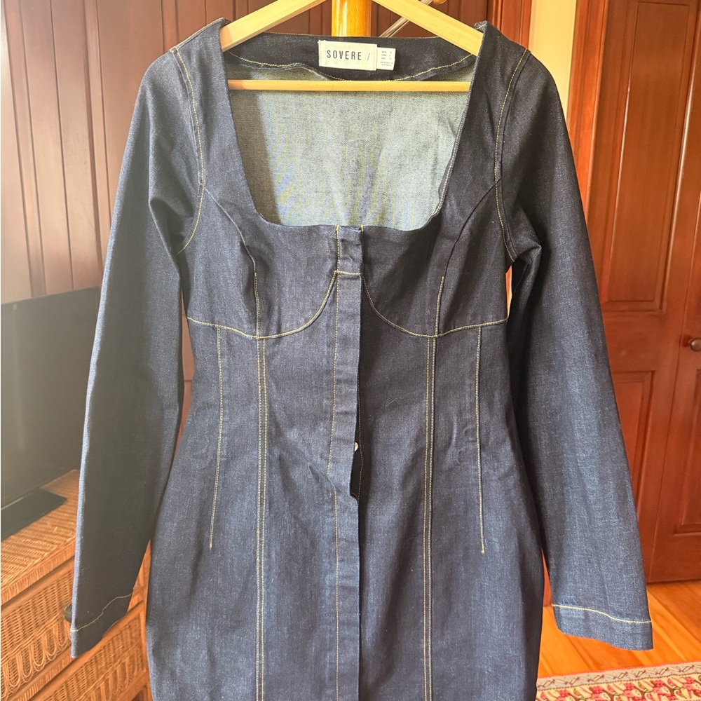 Sovere Denim Long Sleeve Dress